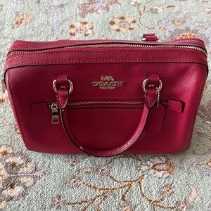 Coach Fuchsia Leather Satchel